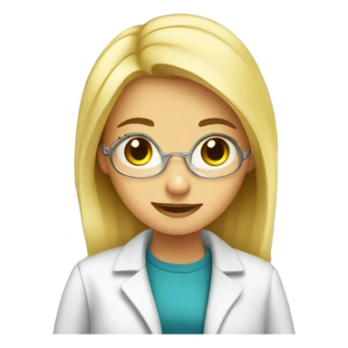 Blond Girl in Chemistry Lab  sticker