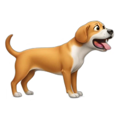 A dog farting sticker