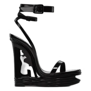 Ysl heel sandal  TRIBUTE PLATFORM SANDAL black PATENT LEATHER sticker