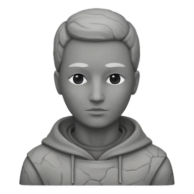 Una persona con la cabeza. De 🗿 pero sin rostro y con la ropa gris sticker