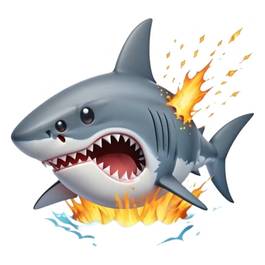 Discord Shark exploding emoji sticker