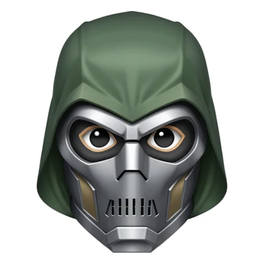 doctor doom metal mask sticker
