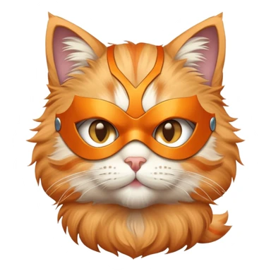 cat with a superhero mask sticker