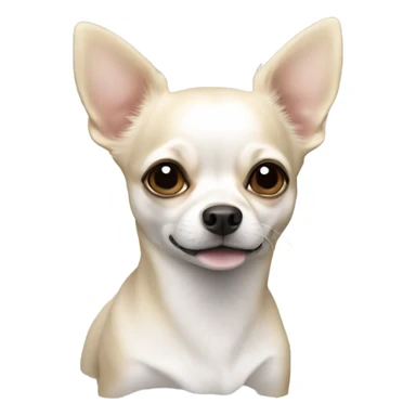 white realistic chihua sticker