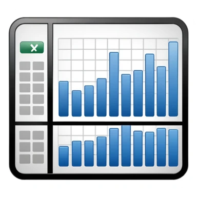 A UI icon for a spreadsheet, flat design, sharp black lines, minimalist, high contrast, isolated on white. sticker