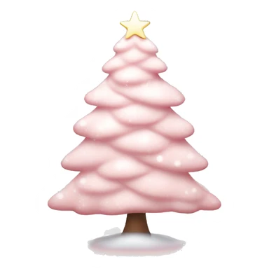 light pink aesthetic christmas tree with snow sticker