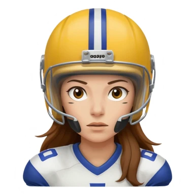 Long Haired Football Players, Female player sticker