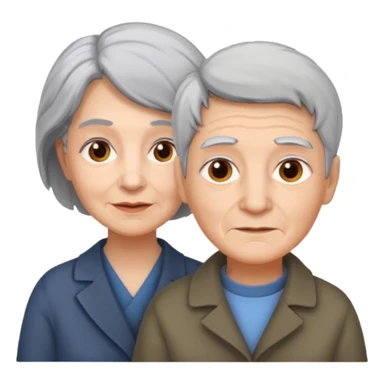 lo mismo que estas haciendo solo coloca alado de la abuela un hombre joven  sticker