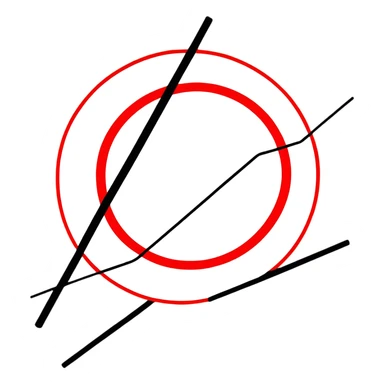 prohibition symbol, red circle with diagonal line through it sticker