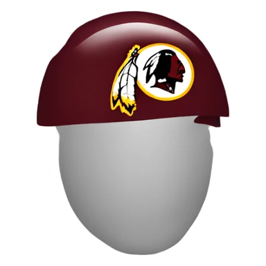 Redskins helmet on a man sticker