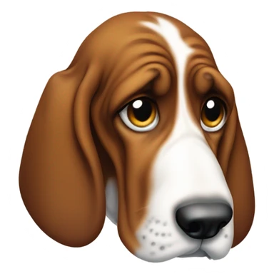 Basset hound crying sticker
