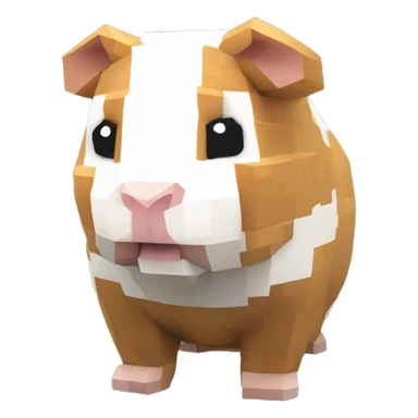 Minecraft style statue of a guineapig sticker