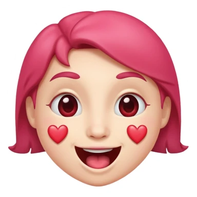 smiling face with hearts, mouth open sticker