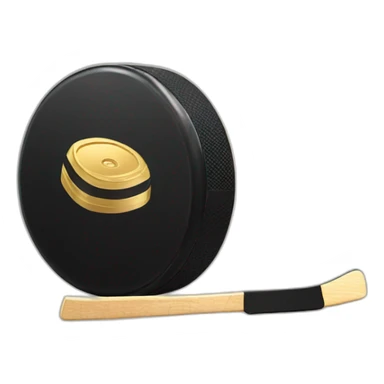 golden hockey puck sticker