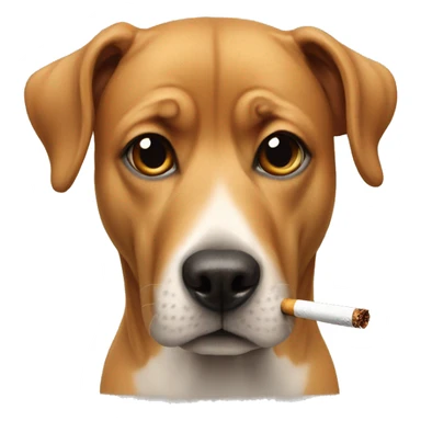 Dog with a cigarette  sticker