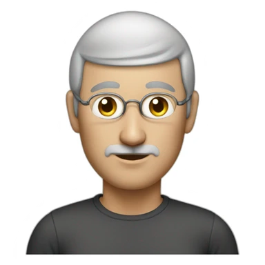 a steve jobs with a plump yoga pants on its head sticker