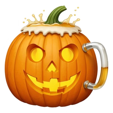 Halloween pumkin with beer sticker