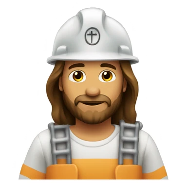 Jesus working on an oil rig sticker
