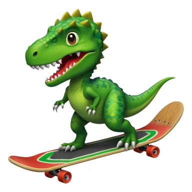 Dinosaur on a skateboard sticker