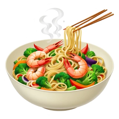 prawn stir-fry noodles sticker