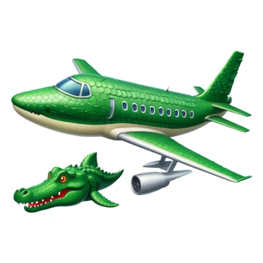 Hazme un avión con cabeza de cocodrilo  sticker