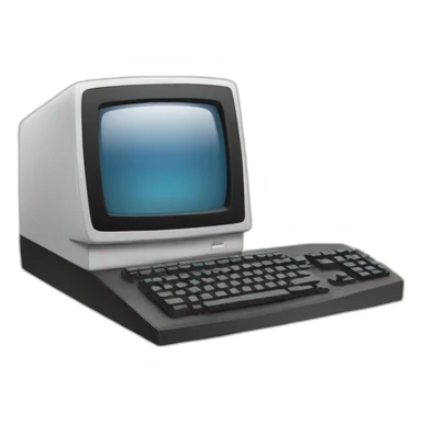 old computer with binary code displayed sticker