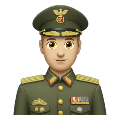 russian military officer sticker