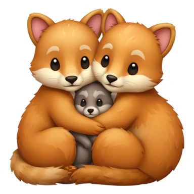 2 animaux amoureux sticker