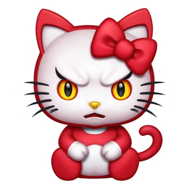 demonic Hello Kitty sticker