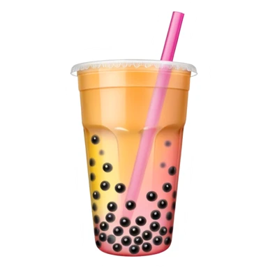 Bubble Tea with fruit tea sticker
