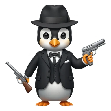Penguin  gangster  sticker