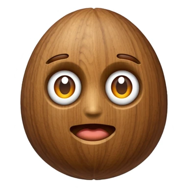 Walnut emoji. Just a walnut. sticker