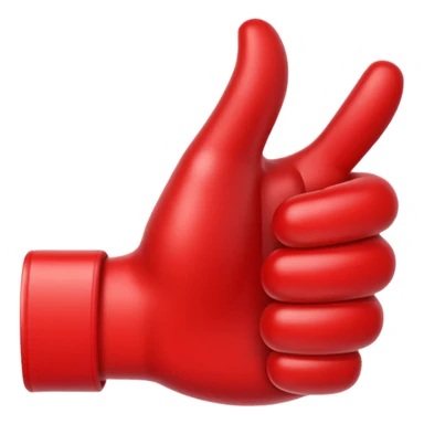 thumbs up emoji, positive and bold, apple style sticker