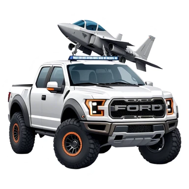 Ford f150 Raptor - Ford (Model Year: 2024) (Iconic colour: White) sticker