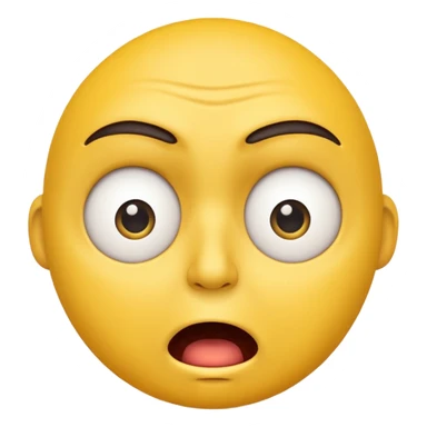 emoji generic yellow face but stressed and excited at the same time sticker