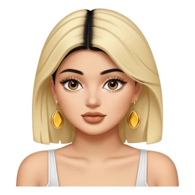 kylie jenner wear earrings sticker