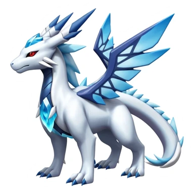 Kyurem-reshiram-Glaceon-dialga-suicune-hybrid, full body sticker