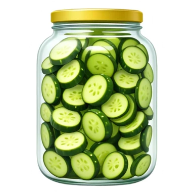 Jar of pickle slices sticker