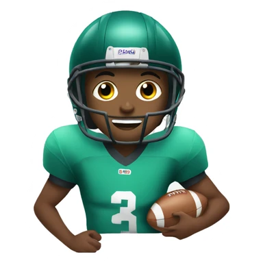 a teenager play football sticker