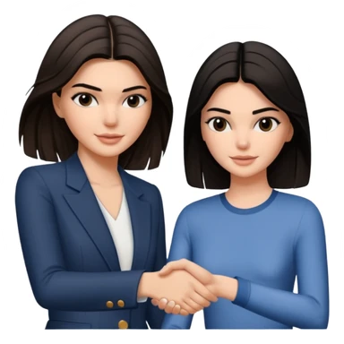 kendall jenner shaking hands with a other woman sticker