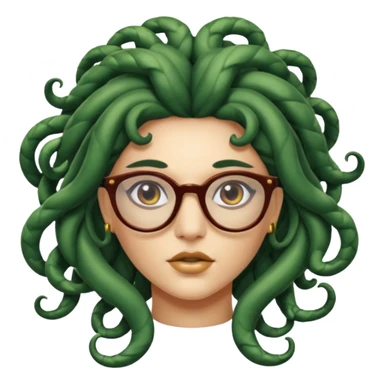 Medusa Versace with glasses  sticker
