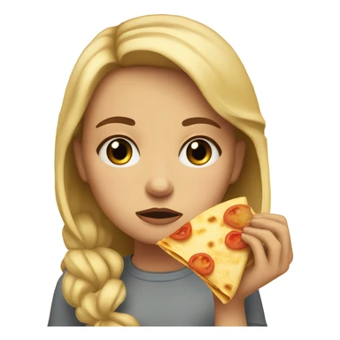 Blonde girl crying over quesadilla sticker