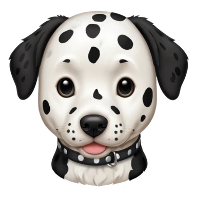 Dalmatian with spotted collar sticker