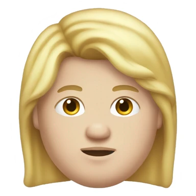 Obese, young male, long blonde hair sticker