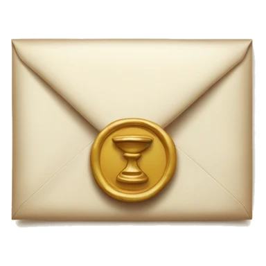 an envelope with a wax seal Alice sticker