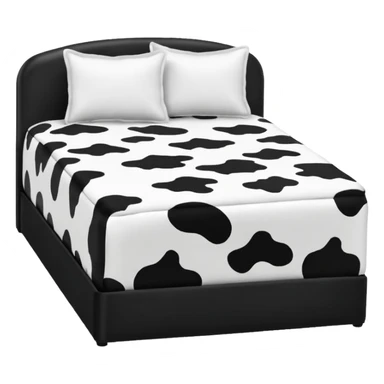 Cow print pattern bed sticker