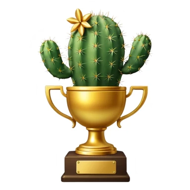 golf trophy cactus sticker