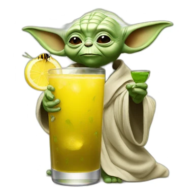 Yoda drink à bee sticker