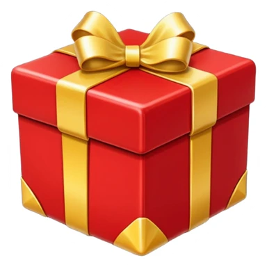 rococó caja de regalo rojo con dorado sticker