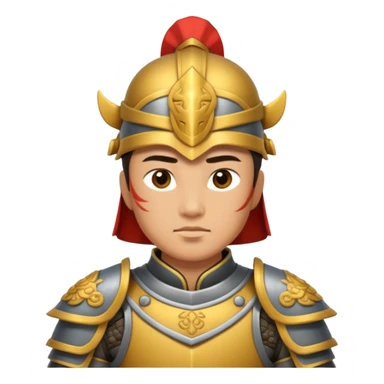 ancient Chinese warrior in armor sticker